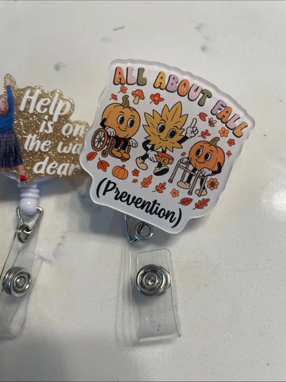 Badge reel set